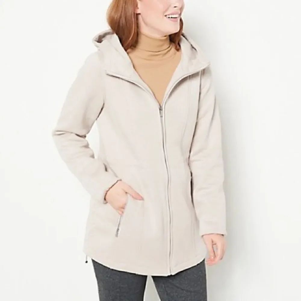 Susan Graver Fashion Fleece Hooded Jacket
